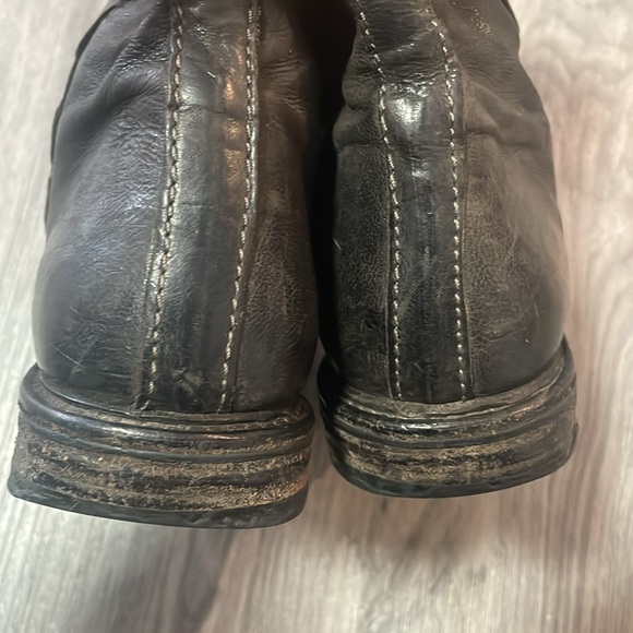 A S 98  Brown Square Toed Twin Brown Spat Front Button Design Boots EUC - Picture 12 of 13